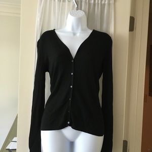 EUC Sz L Black Button Down Sweater